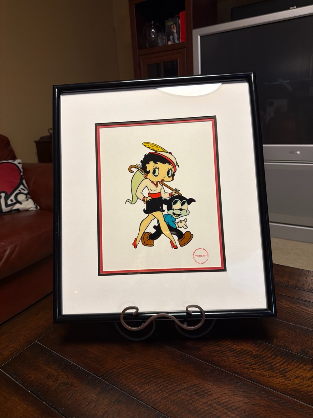 Betty Boop Cel - Betty on Parade - Ltd Serigraph- Framed authenticity included
